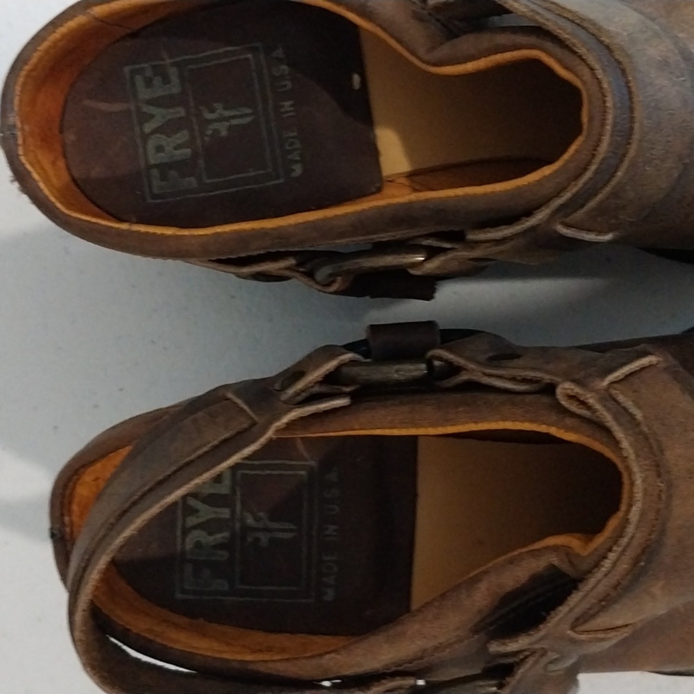 Frye brown leather harness mules - Picture 3 of 6